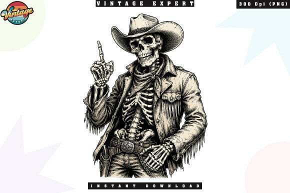 Download Skeleton Cowboy Pointing Finger PNG - Skeleton Collection