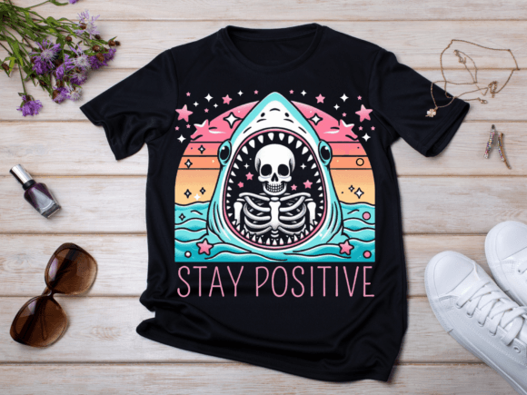 Download Stay Positive - Funny Summer Skeleton - Skeleton Collection