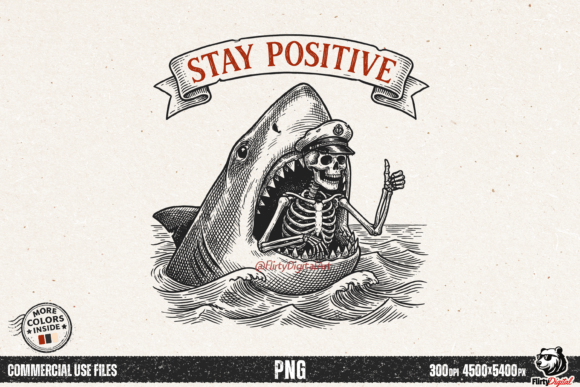 Download Stay Positive Funny Shark Skeleton Meme - Skeleton Collection