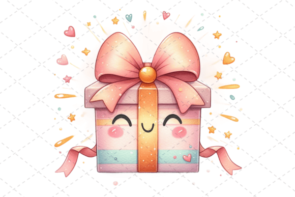 Download Gift Box Watercolor Clipart with Ribbons - Premium Resources
