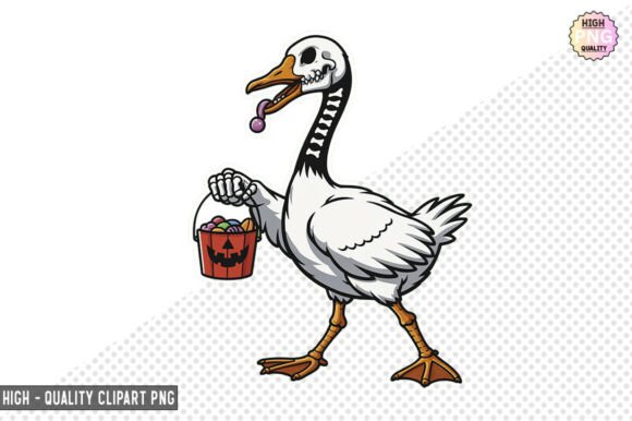 Download Spooky Goose Skeleton Clipart – PNG Fil - Skeleton Collection